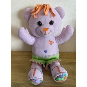 Doodle Bear Purple Vintage Jakks Stuffed Animal Coloring Kids Toy 16"